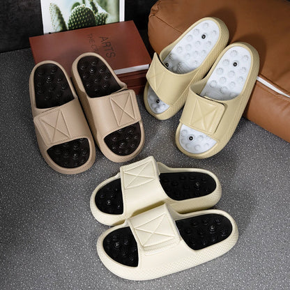 New Summer Men Massage Slippers Sides Indoor Outdoor Sandals Beach Casual Shoes Soft Sole Slides Men Flip-flops Men's Footwear