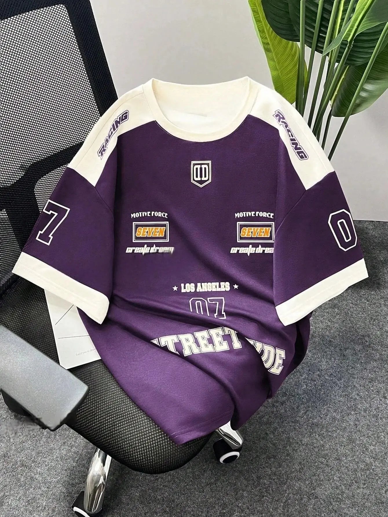 The 2025 summer new men's T-shirt 3D digital printed short-sleeved T-shirt, men's sportswear, Brooklyn racing football T-shirt,