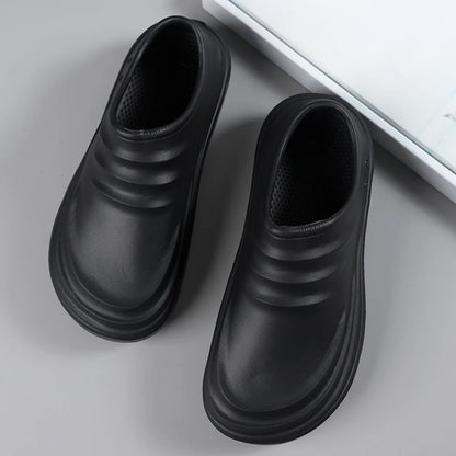 Work Shoes Waterproof, Oil-Proof, Non-Slip, Thick-Soled, Wear-Resistant, Special Soft-Soled Labor Protection Shoes for Kitchen C