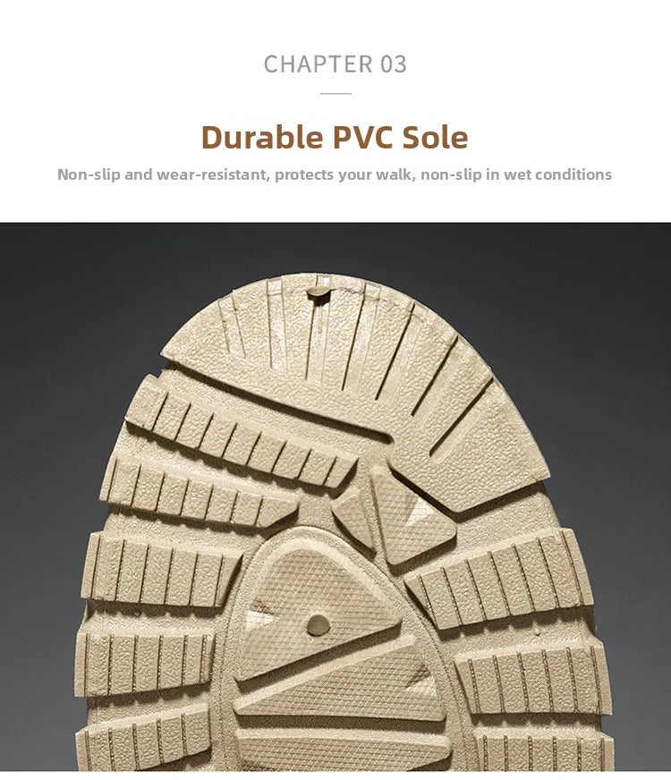 Spring Men's High Top Breathable Work Shoes Trendy All-Match Anti-Slip Wear-Resistant Sports Casual Labor Protection Shoes