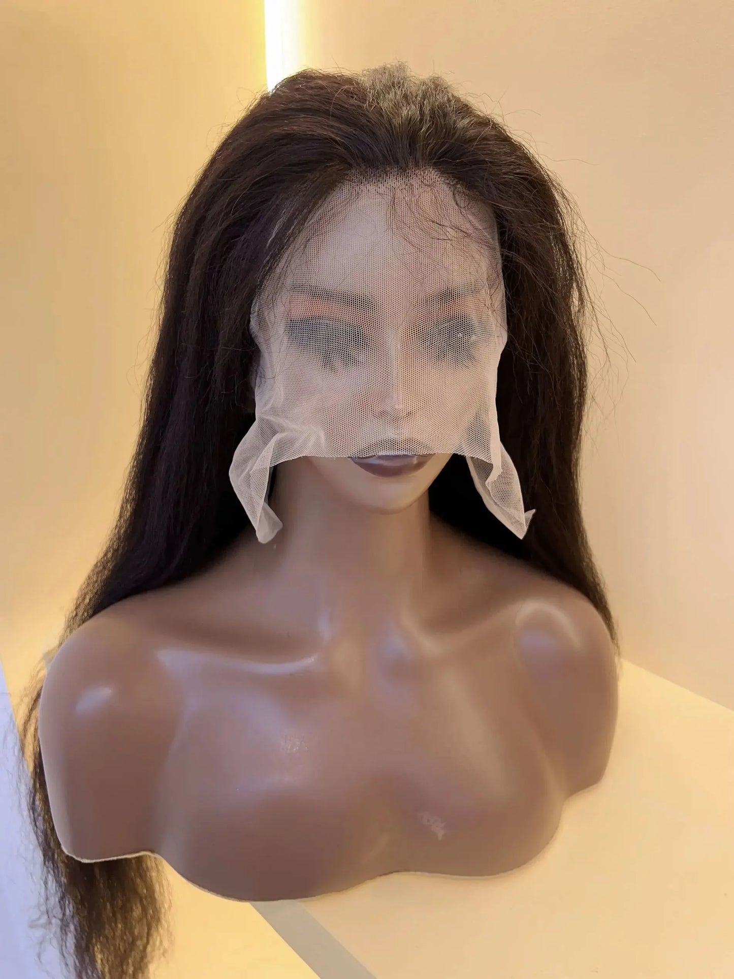 13x6 Kinky Straight Lace Front Human Hair Wig With Kinky Edges Baby Hair 360 Transparent Lace Yaki Straight Human Hair Wigs