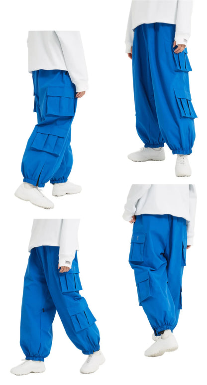 Oversize Winter Ski Pants 3L Snowboard Pant Thicken Thermal Waterproof Breathable Outdoor Sports Warm Women's Men's Ski Trousers