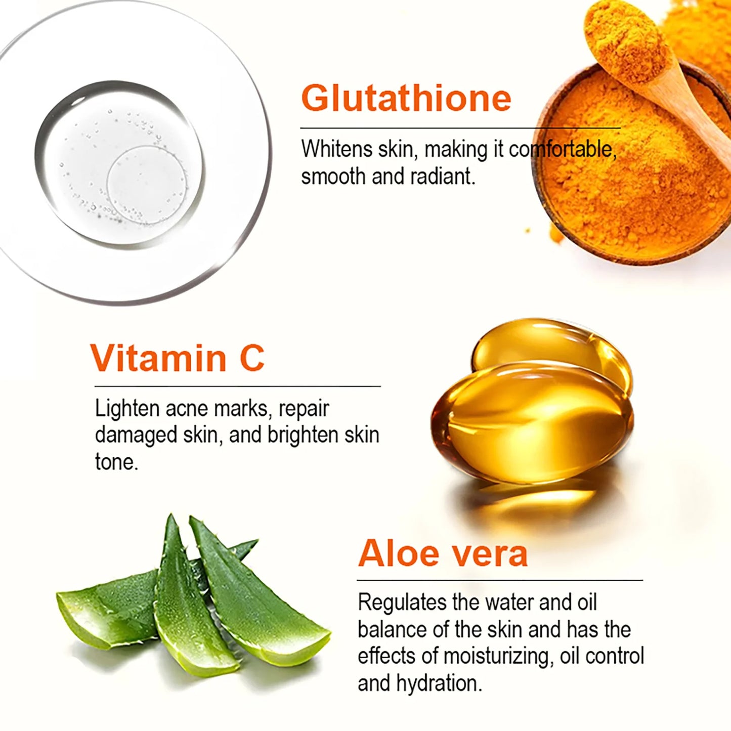 AILKE Lightening and Acne Removal Skin Care Range, With Double Glutathione, Vitamin C, Hydrating, Smooth Skin, Even Skin Tone