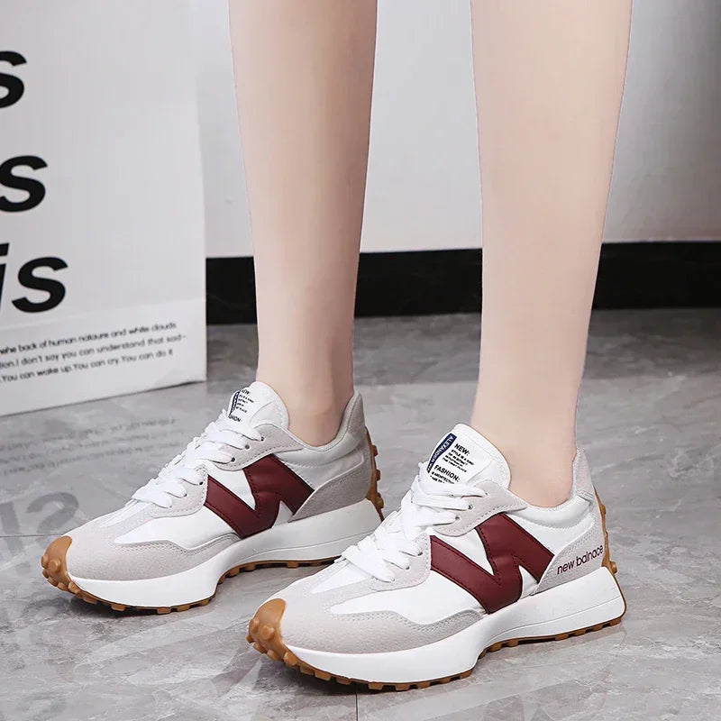Women Casual Shoes Fashion Breathable Walking Flat Shoes Sneakers Women 2025 & 2026 Gym Vulcanized Shoes White Female Footwear