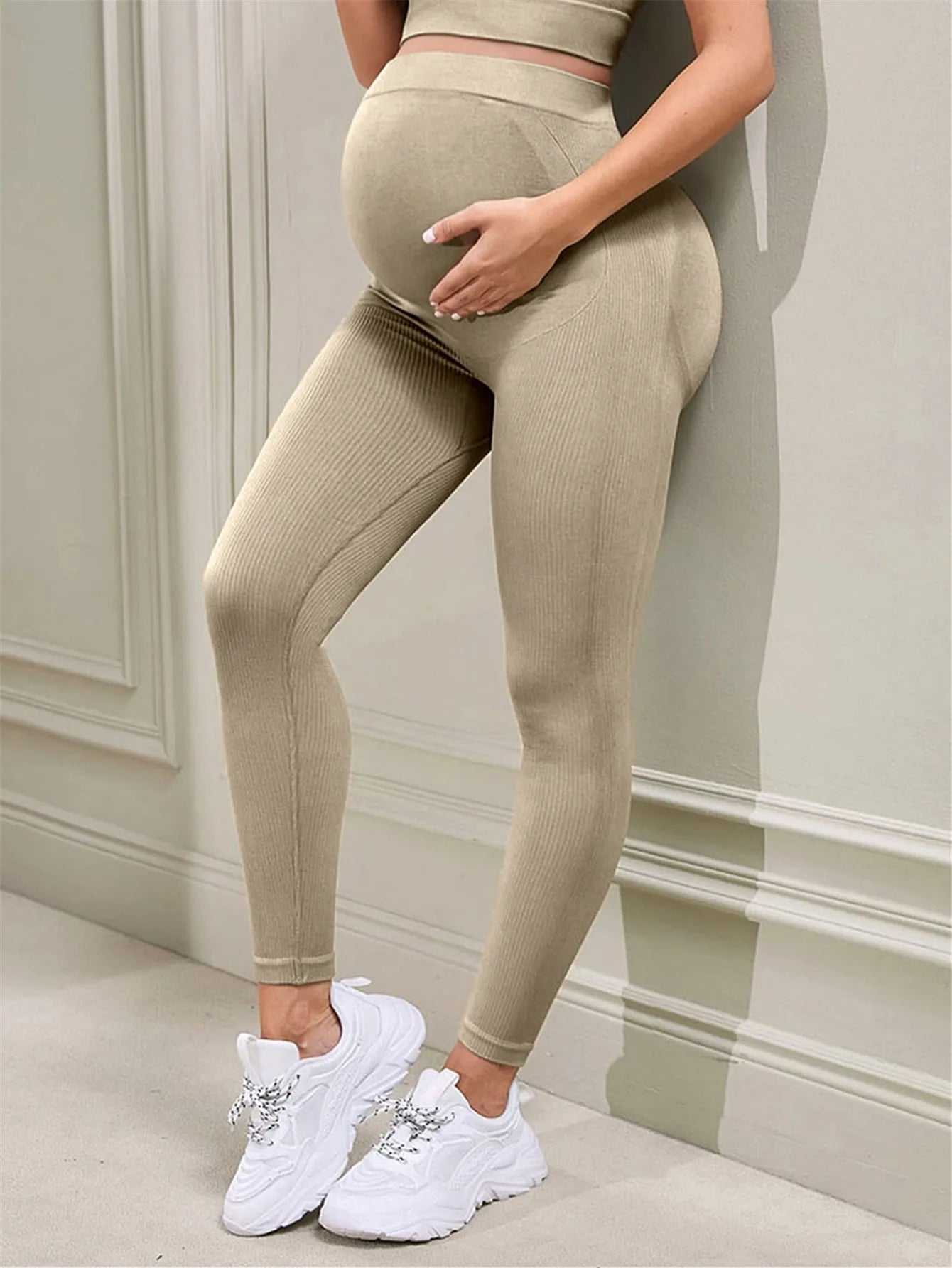 3 Pack Women's Maternity Leggings Over The Belly Pregnancy Yoga Pants Active Wear Workout Leggings