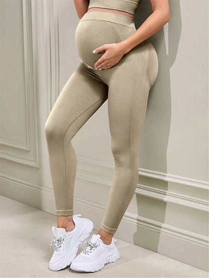 3 Pack Women's Maternity Leggings Over The Belly Pregnancy Yoga Pants Active Wear Workout Leggings
