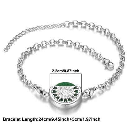 Essential Oil Diffuser Aromatherapy Bracelet Aroma Diffuser Bracelets Adjustable Chain Scent Perfume Locket Bracelet Women Men