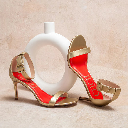 High heel sandals luxury brand 2025 summer new simple design wrap heel Girl