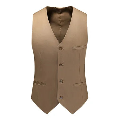YASUGUOJI New Wedding Dress High-quality Men's Fashion Design Suit Vest Plus Size Men's Business Casual Suit Vest 15-colors
