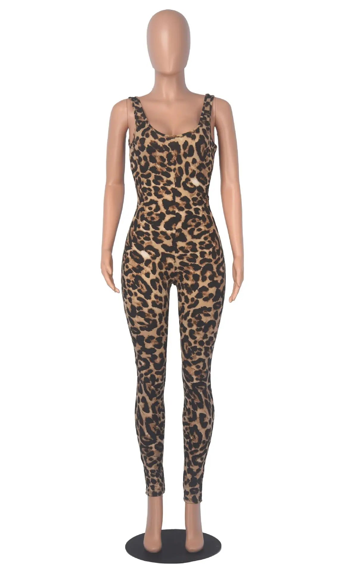 Sexy Sling Sleeveless Backless Snake Print/Leopard Print Jumpsuit for Women Skinny Fashion Nightclub Party Wear Sexy Streetwear