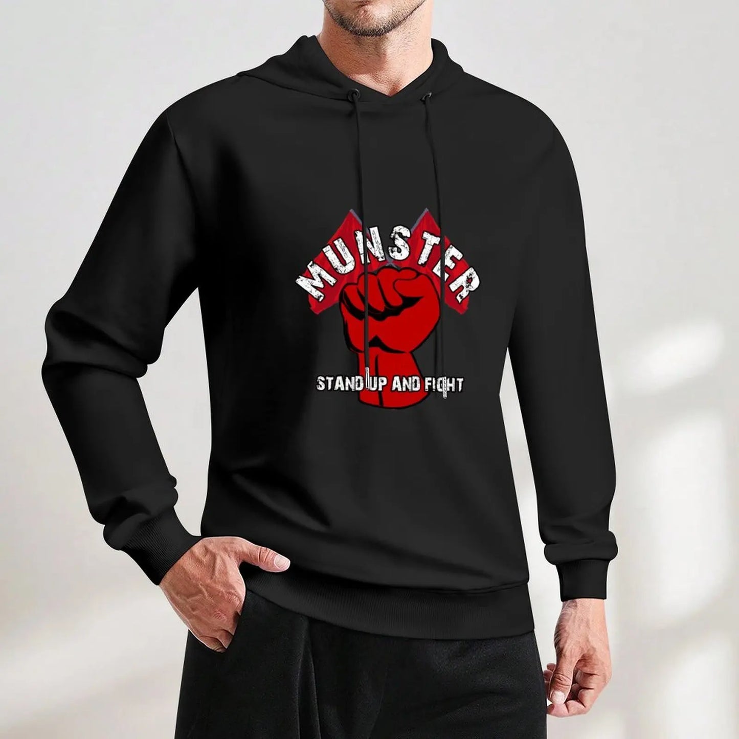 Munster Rugby - Stand up and Fight Hoodie autumn jacket men autumn men wear autumn new products hoodie streetwear