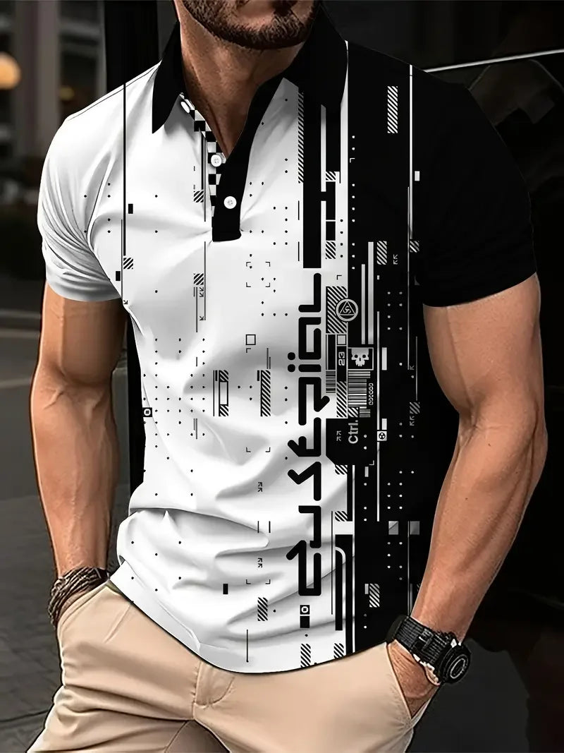 Classic Men's T-shirt Graphic Print Outdoor Casual Round Neck Short Sleeve Top Street Fashion T Shirt Male Oversized Clothing