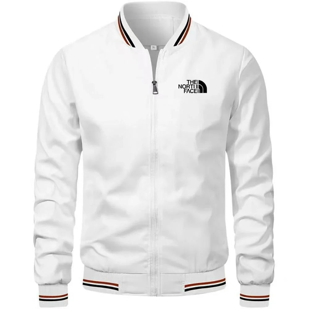 Men's outdoor sports windproof, waterproof and sun-proof hoodless slimming jacket, woven casual multi-functional jacket