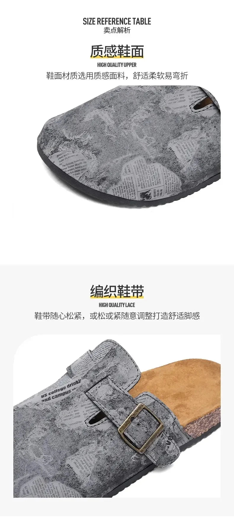 Couple Cork Clogs Slippers Fashion Soft Footbed Suede Beach Slides With Arch Support Girls Outdoor Muller Shoes womens sandals