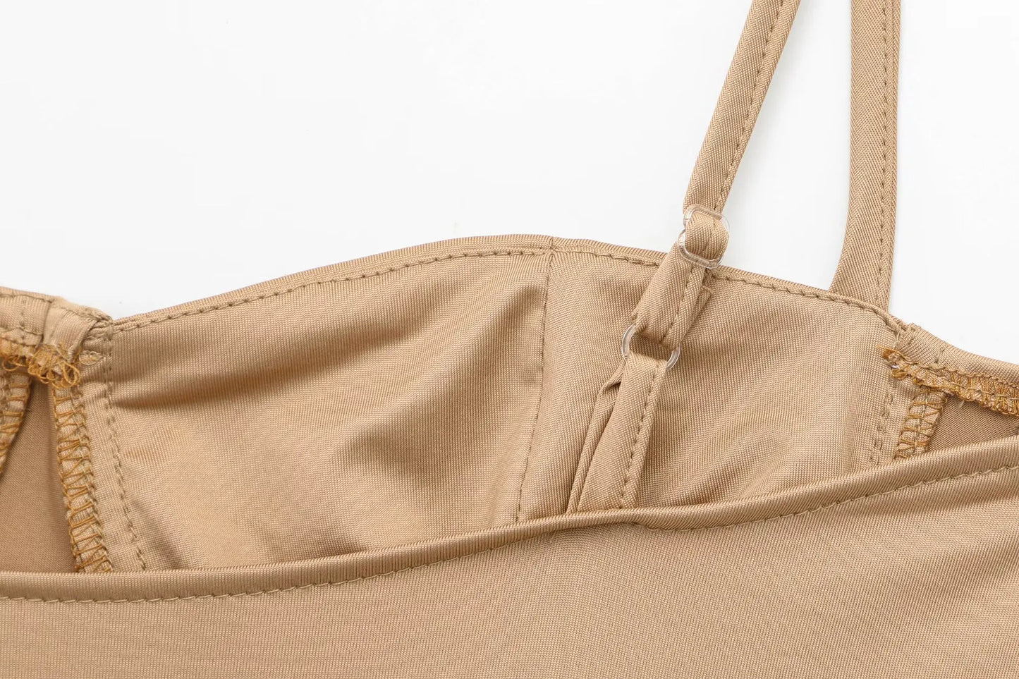 Zevity 2026 Women Sexy Spaghetti Strap Inner Style Beach Wear Bodysuits Ladies Soft Slim Swimsuit Playsuits Mujer Rompers LS9043