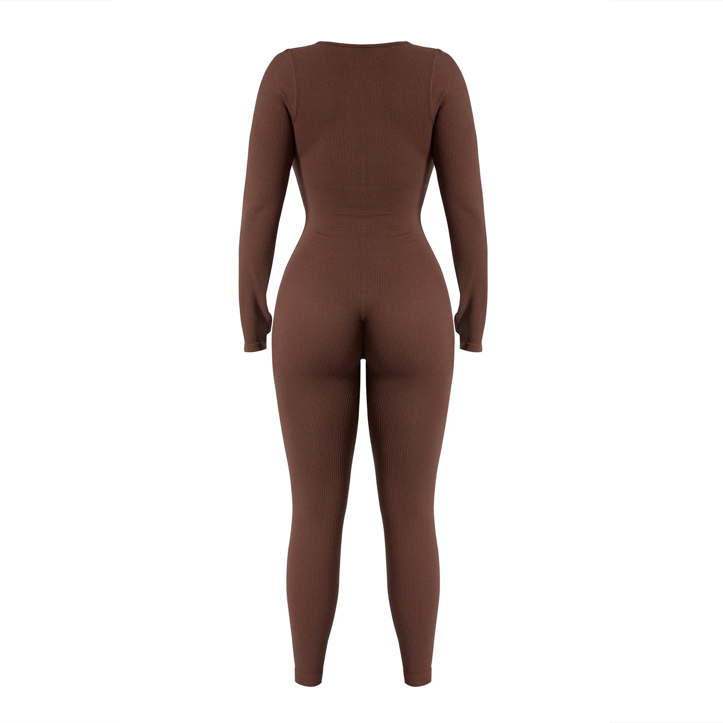 Long Sleeve Jumpsuit Women Bodycon One-piece Outfit Jumpsuit Square Neck Casual Streetwear Rompers Overalls playsuits Bodysuit
