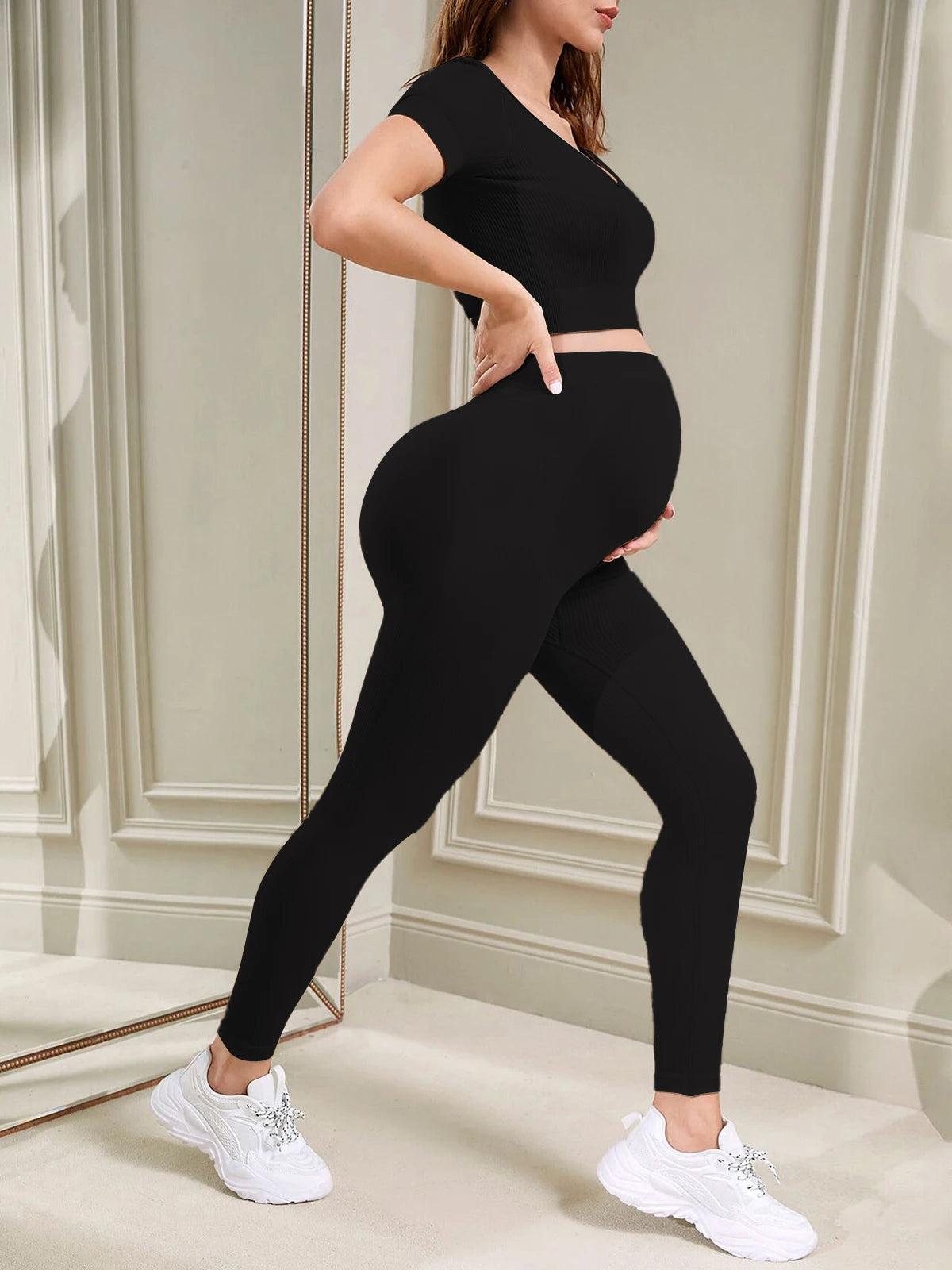 3 Pack Women's Maternity Leggings Maternity Yoga Pants Pregnancy Leggings Maternity Clothes