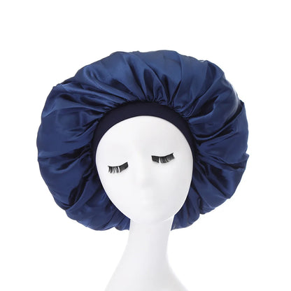 Large Bonnet Women Big Size Satin Bonnet Sleeping Night Women Cap Bonnet Hat Satin Cheveux Nuit Silk Bonnets for Women