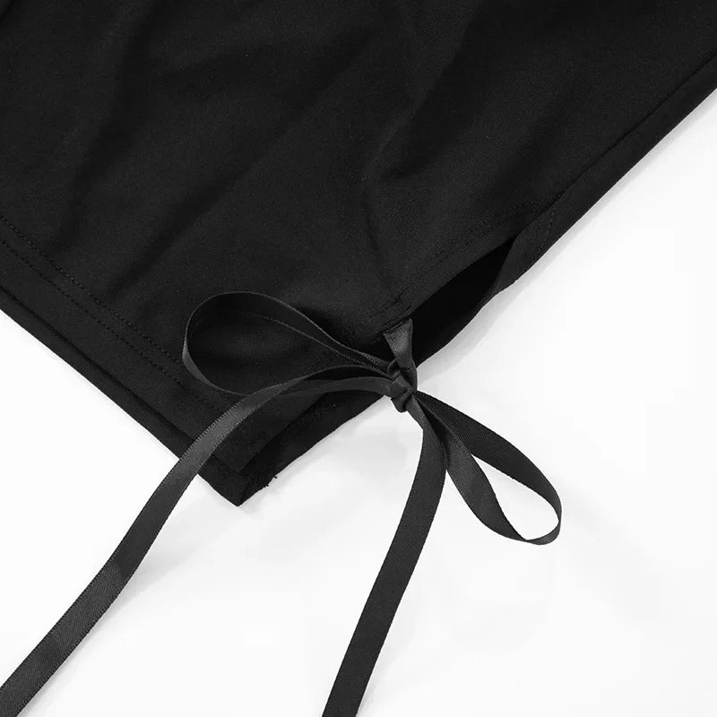 Women Solid Sexy 2 Piece Set Summer Tracksuits Lace Up Halter Backless Tank Crop Tops + Skinny Knee Length Pants Fitness Suits