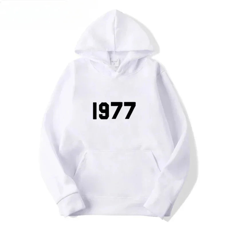 1977 New Fashion Men's and Women's Hoodies Hip Hop Street Brand High Quality Hot Selling Men's and Women's Sports Hoodies