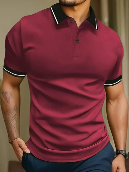 Summer New High-quality Men's Short-sleeved POLO Shirt Cool Breathable Business Casual Sweat POLO Shirt Men's Short-sleeved Tops