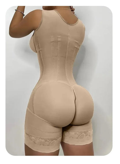 Body Shaper Women Colombian Fajas Shapewear Bodysuit 9-bone High Compression Girdles Double Tummy Control Full Body Open Crotch