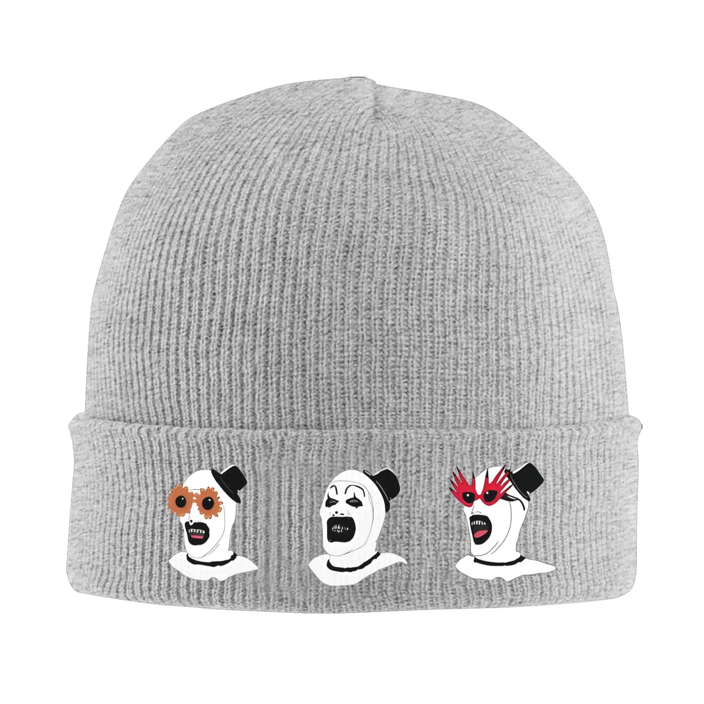 Funny Terrifier Horror Scream Movies Knitted Caps Women's Men's Beanies Winter Hat Acrylic  Crochet Melon Cap