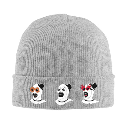 Funny Terrifier Horror Scream Movies Knitted Caps Women's Men's Beanies Winter Hat Acrylic  Crochet Melon Cap