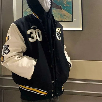 New Fashion Letter Pattern Flocking Embroidery Casual Jacket Women Y2K College Hip Hop Popular Couple Sport Baseball Uniform Top