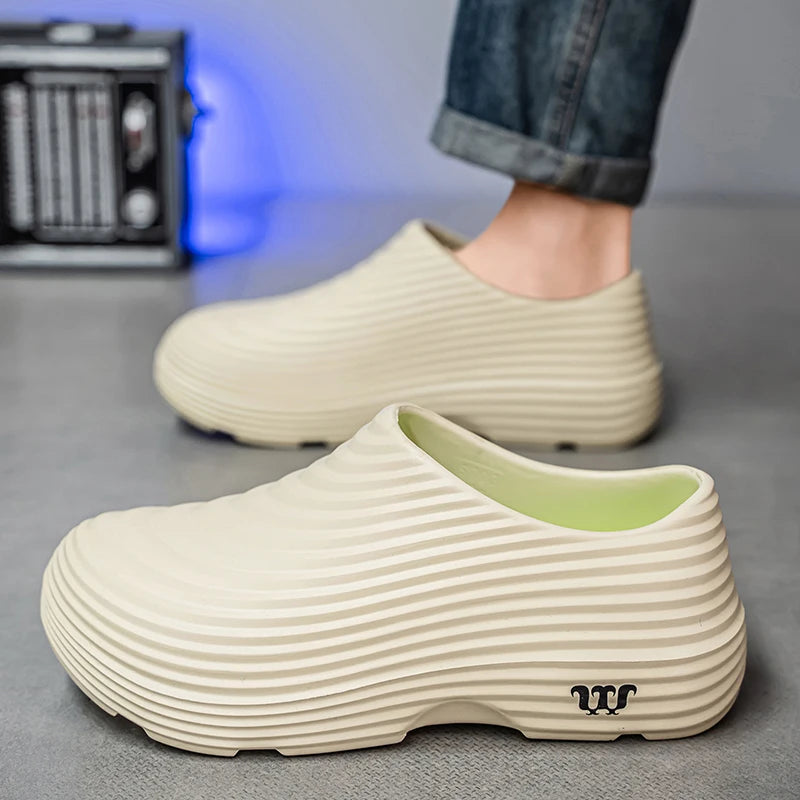 Waterproof Anti-skid Oil Proof Chef Kitchen Shoes Soft Working Footwear Without Steel Cap Clogs Garden Beach Shoes Summer