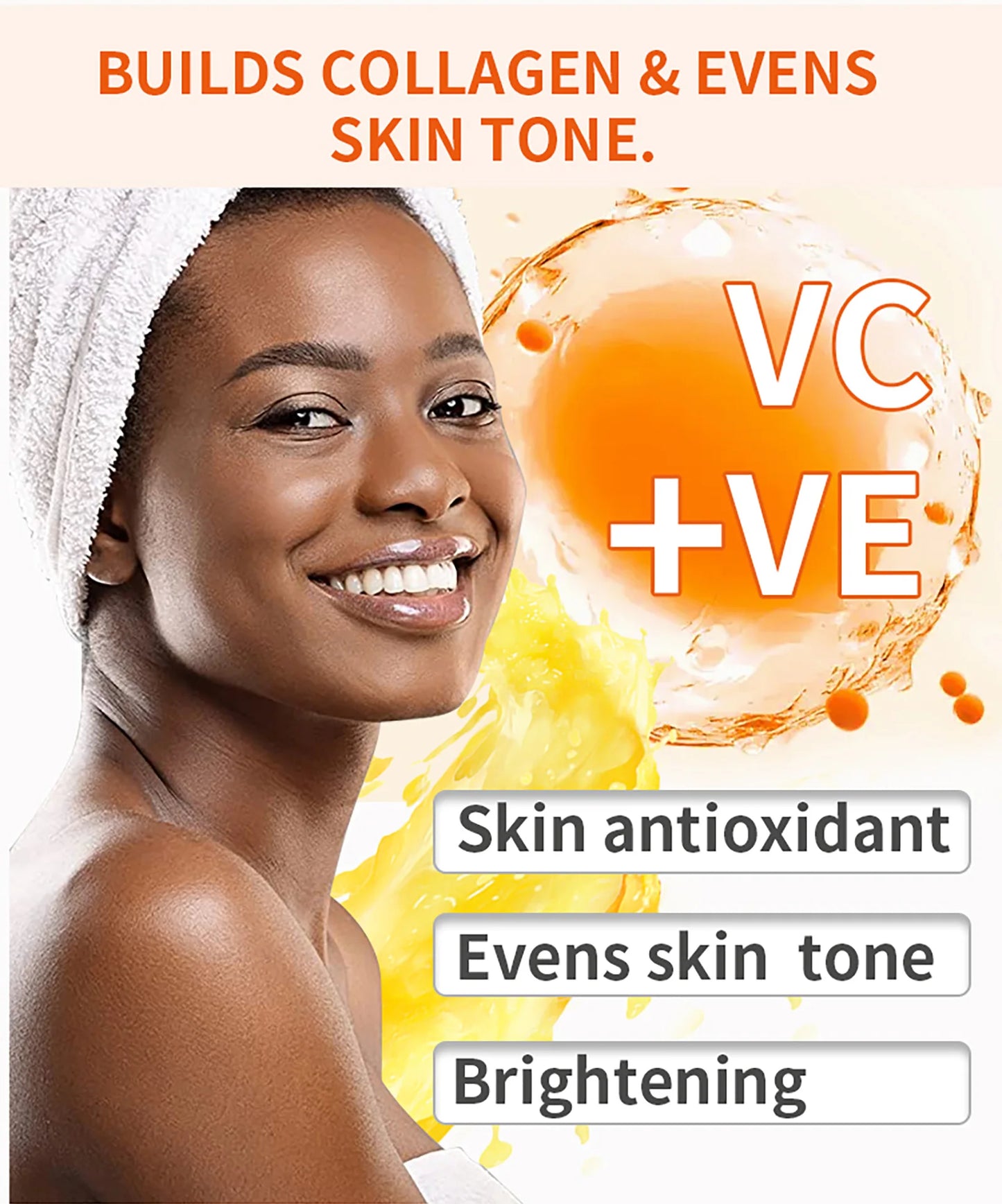 AILKE Vitamin C Whitening Serum, Remove Dark Spots, Moisturizing, Anti-Aging & Wrinkle, Beauty Skin Care Cosmetics