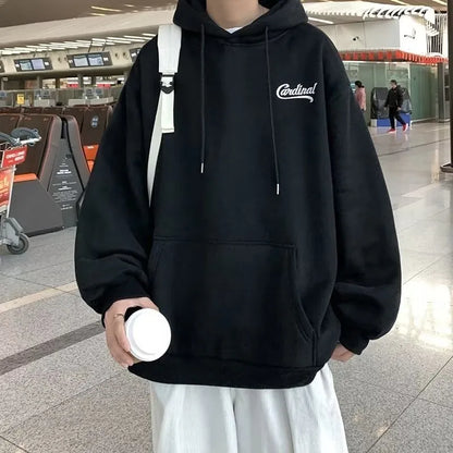 M-8XL Hoodie Men's Large Sweater Hoodie Loose Fashion American Classic Letter Printed Long Sleeve Double Shirt