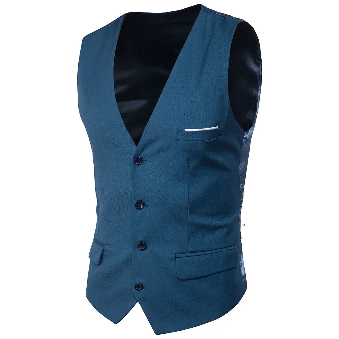 High Quality Men Suit Vest Waistcoat Business Casual Slim Groom Groomsman Wedding Men's Dress Blazer Vests 9 Colors Formal Party