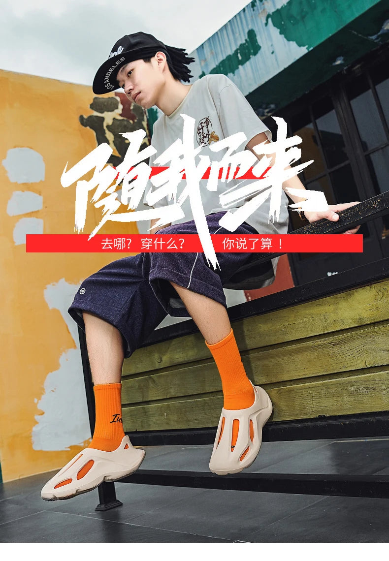 Sandals Mens Slippers Summer EVA Hole Sandals Man Shoes Brand Beach Platform Water Slides Unisex Hollow Sandals Men Casual Shoes