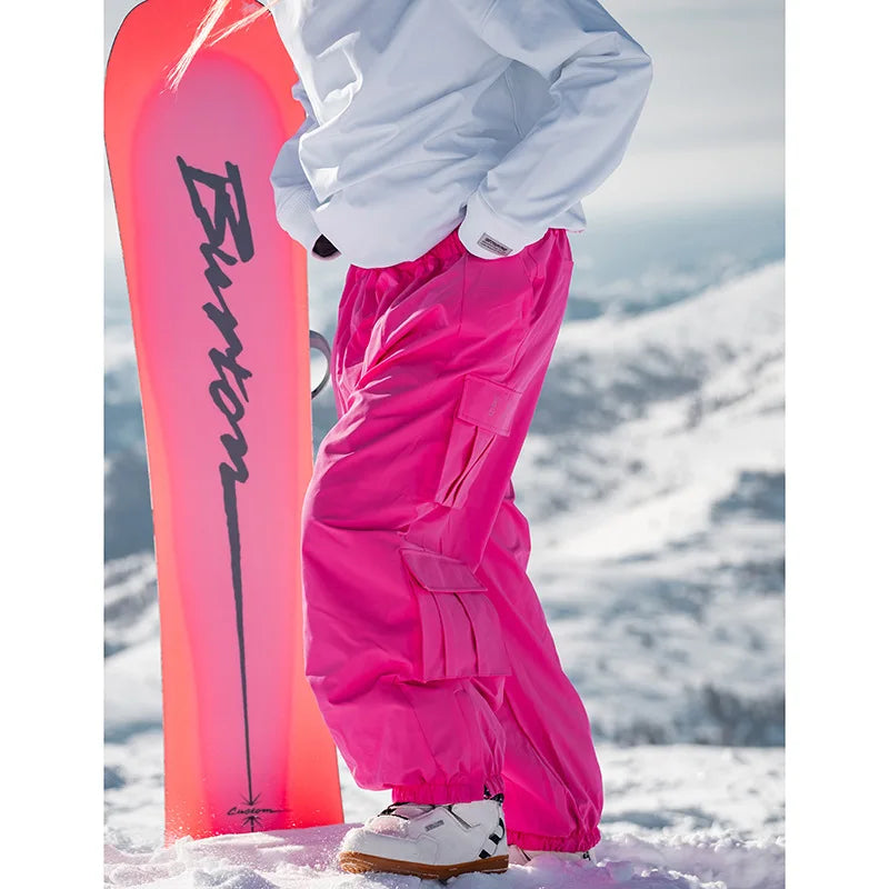 Oversize Winter Ski Pants 3L Snowboard Pant Thicken Thermal Waterproof Breathable Outdoor Sports Warm Women's Men's Ski Trousers