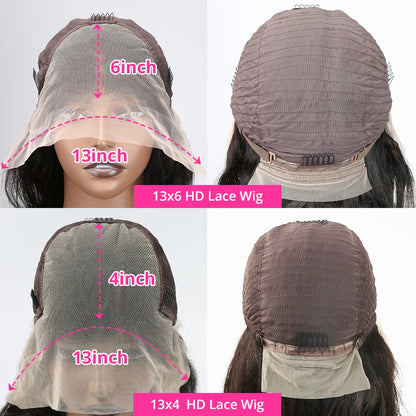 CEXXY 300% High Density Deep Wave 13x6 HD Lace Frontal Wig Brazilian Curly Water Wave Lace Frontal Wigs 36 Inches For Women