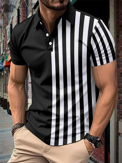 Summer New Men's Casual Sports Short Sleeved Polo Shirt Fashionable And Comfortable T-Shirt Men Breathable Polo Shirt Men's Tees