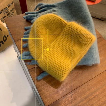 Rabbit Fur Beanies Soft Warm Fluffy  Winter Hat for Women Angora Knitted Hat  Skullies Beanies Female Bonnet Woman Knit Cap