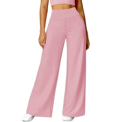 Women’s Yoga Wide Leg Pants High Waist Loose Fit Workout Trousers Casual Lounge Fitness Wear