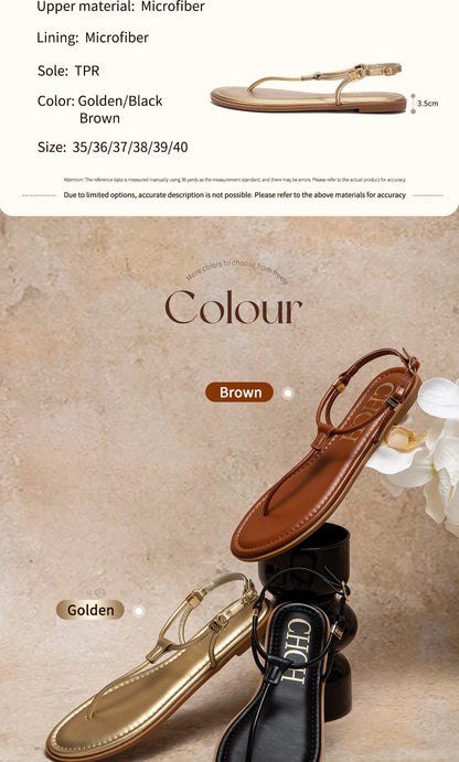 2025 Sandals Summer Women's Shoes Thin Bottom Flat Spaghetti Straps Casual Sandals Luxury Brand New