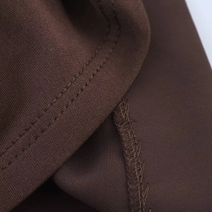 2025 summer new women's clothing casual fashion temperament simple slim design backless halter neck long dress