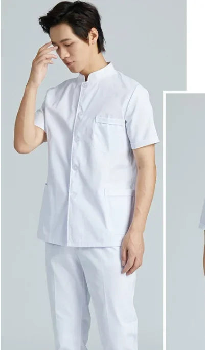 New Models Stand Up Collar Nurse Suit Split Suit Male Oral Cavity Doctor Short Long Sleeve Beauty Salon Nursing Care Worker Suit