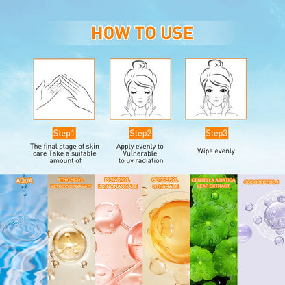 Mild Sunblock Cream Protect Skin Nourishing Moisturizing Repair Damaged Skin Natural Sunscreen Lotion For Summer Beach Outdoors