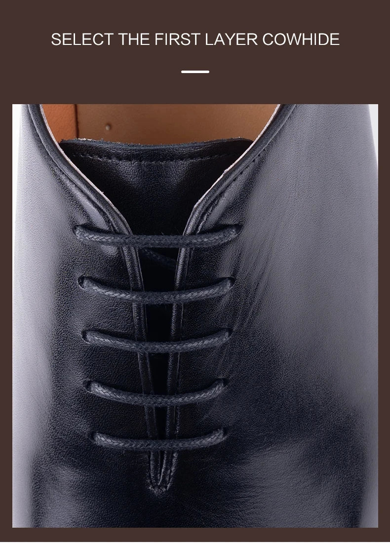 Successful Men's Leather Shoes High Quality Handmade Oxford Casual Business Office Work Shoes For Gentalman Lace Up Comfortable