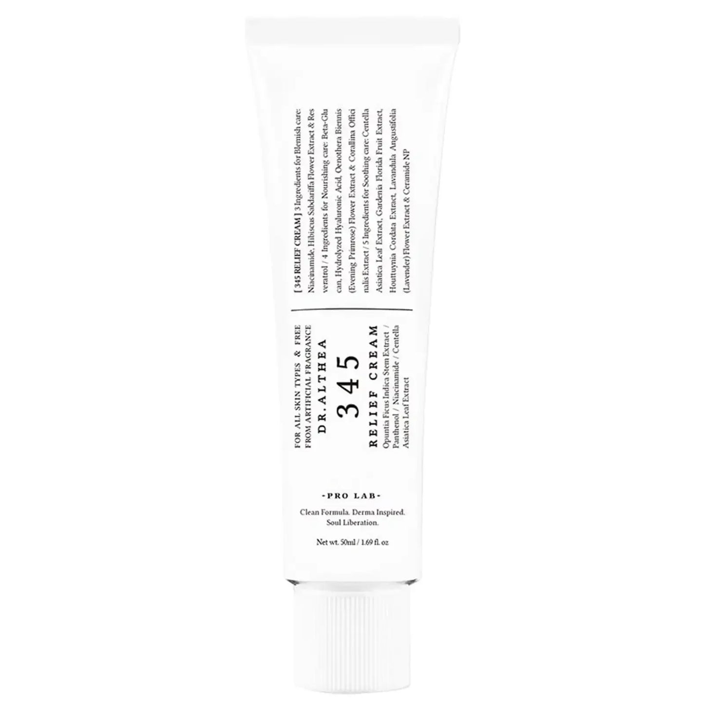 345 Face Moisturizer 50ml, Daily Soothing Cream for Skin Recovery, Brightening, and Calming, Gentle for All Skin Types