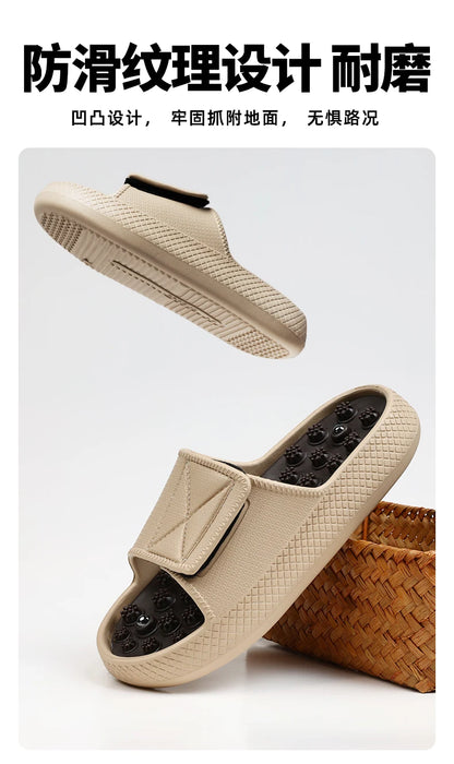 New Summer Men Massage Slippers Sides Indoor Outdoor Sandals Beach Casual Shoes Soft Sole Slides Men Flip-flops Men's Footwear