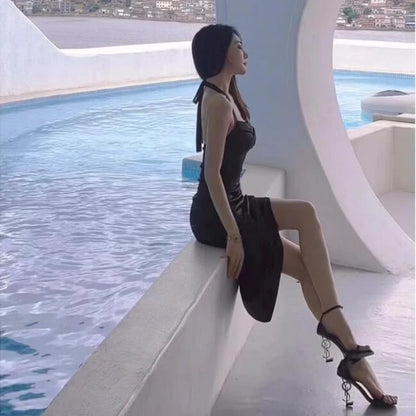 Women's summer new luxury brand designer sexy pointed high heels 2025 elegant slip-on party dress women's sandals Zapatos