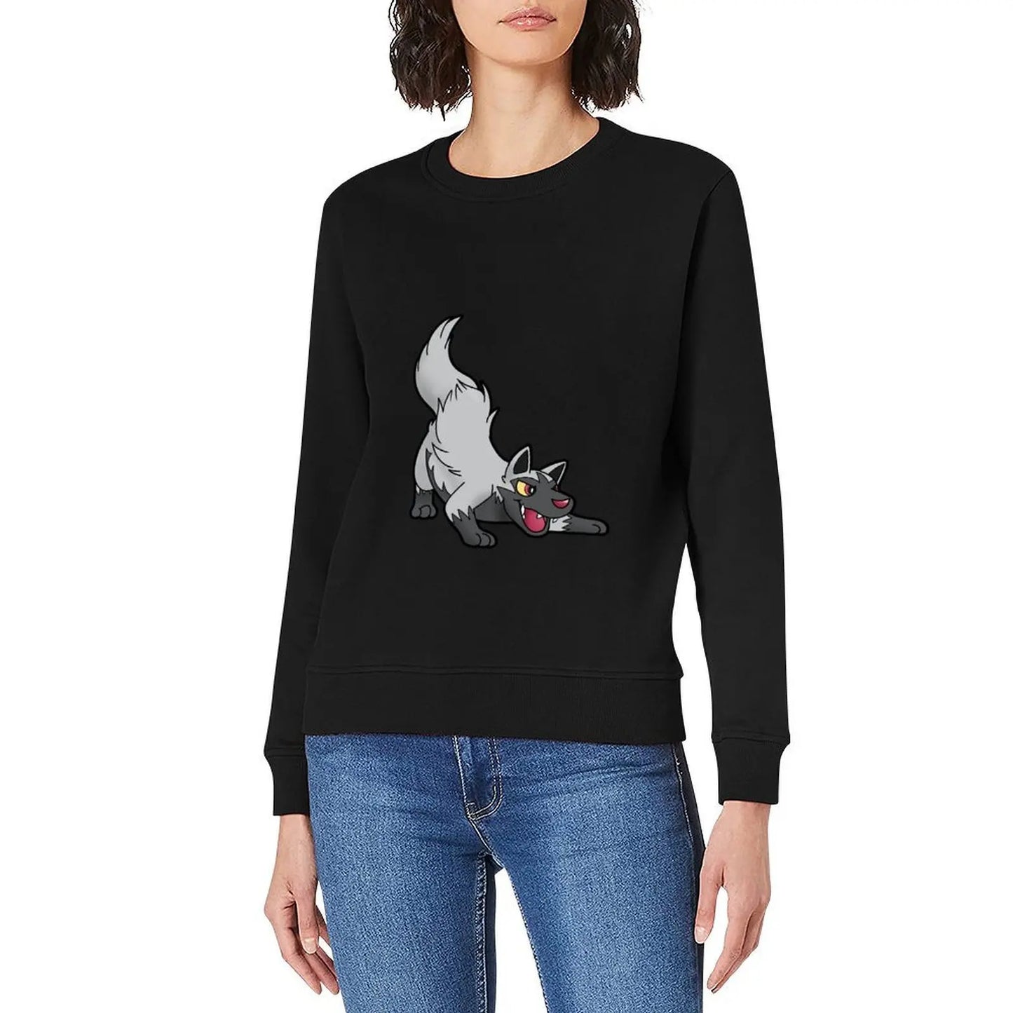 Playful Poochyena Pullover graphic t shirts men korean autumn clothes autumn jacket men men clothes new sweatshirt