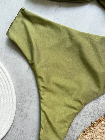 Bandeau Bikini Push Up Women Swimsuits 2024 Sexy Female Swimwear Brazilian Bikini Set Thong Biquini Swim Suits Solid Beachwear