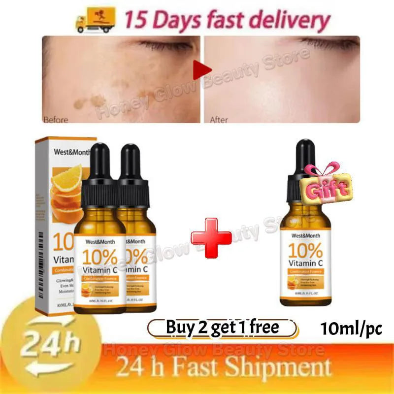 Vitamin C Facial Essence Contains Hyaluronic Acid Dark Spot Remover Moisturizing Repair Anti-aging Serum Skin Care 30ml/10ml